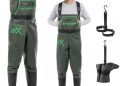 Extremus MarshPro Fishing Waders for Men, 100% Waterproof PVC Chest Waders with Slip-Resistant Boots